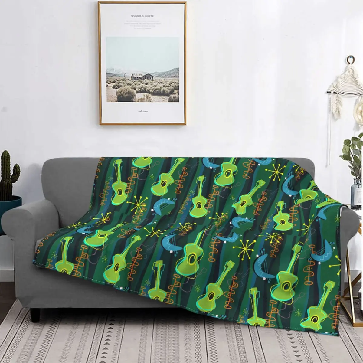 Music Was In The Air Blankets Fleece Decoration Ultra-Soft Throw Blankets for Bedding Bedroom Plush Thin Quilt