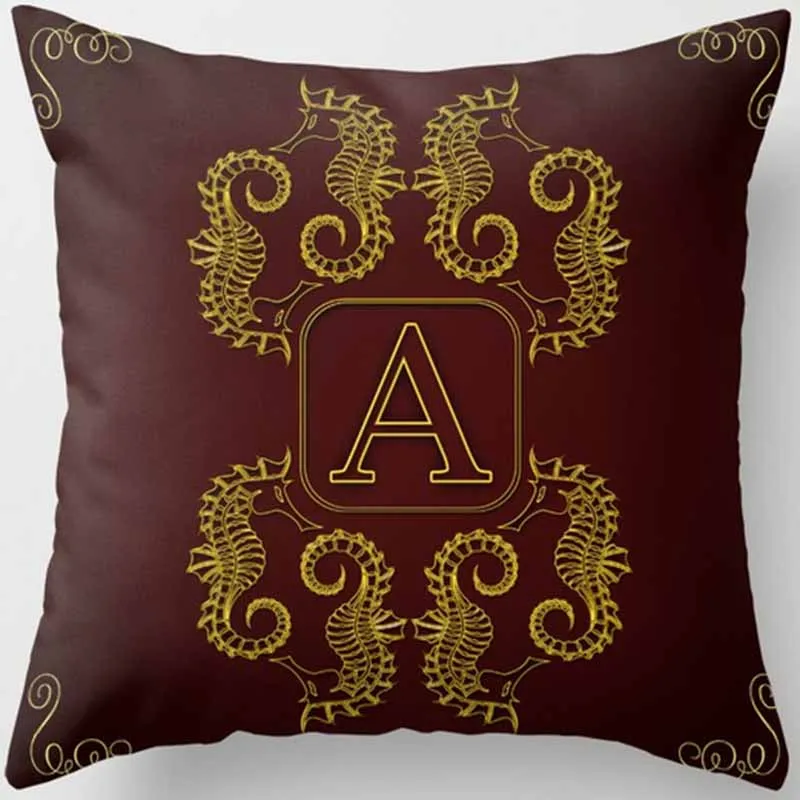 Coffee background English letters pattern pillow cases short plush high quality square thick  sofa throw pillow cushion covers