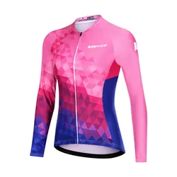 2020 Women long sleeves Cycling Jersey Mtb Bicycle Clothing Ciclismo Jersey road riding shirt road bike cycling Jacket custom