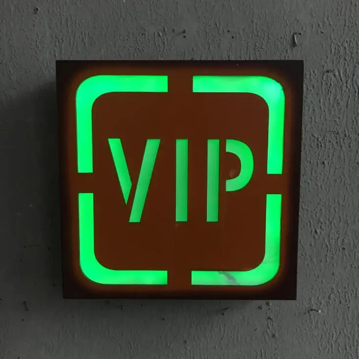 Wall Decoration led Lightbox No Smoking WC VIP LED Illuminated Neon Signs Light Wall Lamp Bar Pub Marked Light For Cafe Plaques