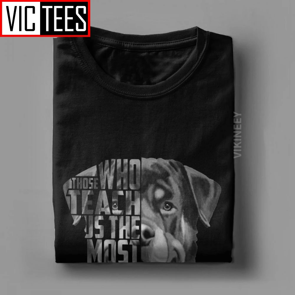 Vintage Rottweiler Head Loyalty Quote Portrait Dog T-Shirt Men Crewneck 100 Percent Cotton Tshirt Wholesale