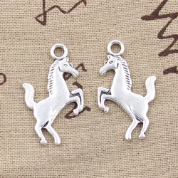 6pcs Charms Gallop Horse Steed 35x21mm Antique Silver Color Pendants Making DIY Handmade Tibetan Finding Jewelry