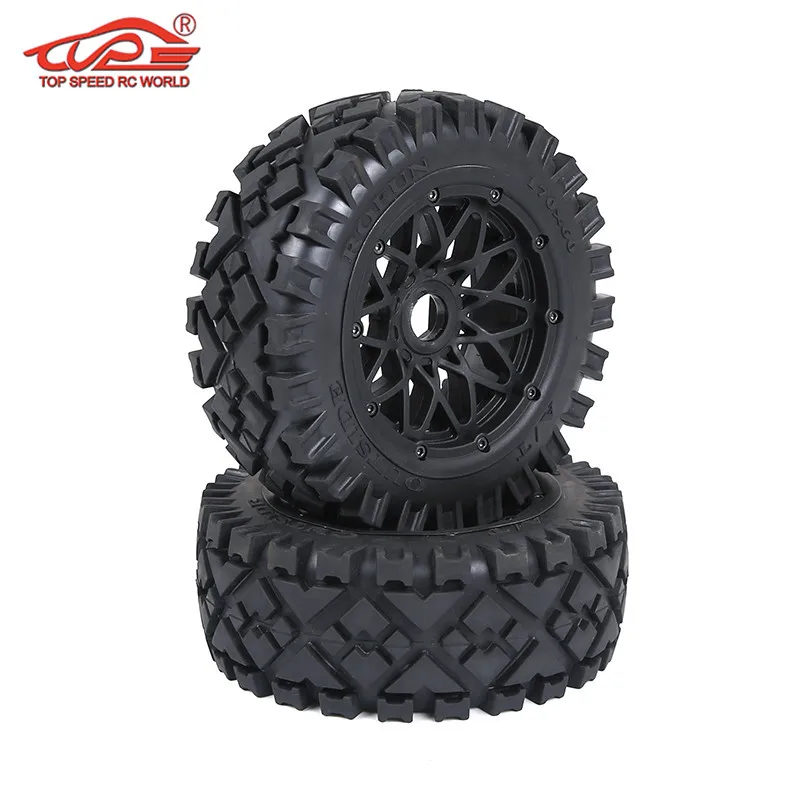 

All-terrain Front or Rear Wheels Tire 2pc/set for 1/5 HPI ROVAN KM Mcd Gtb Racing BAJA 5B Truck Rc Car Parts