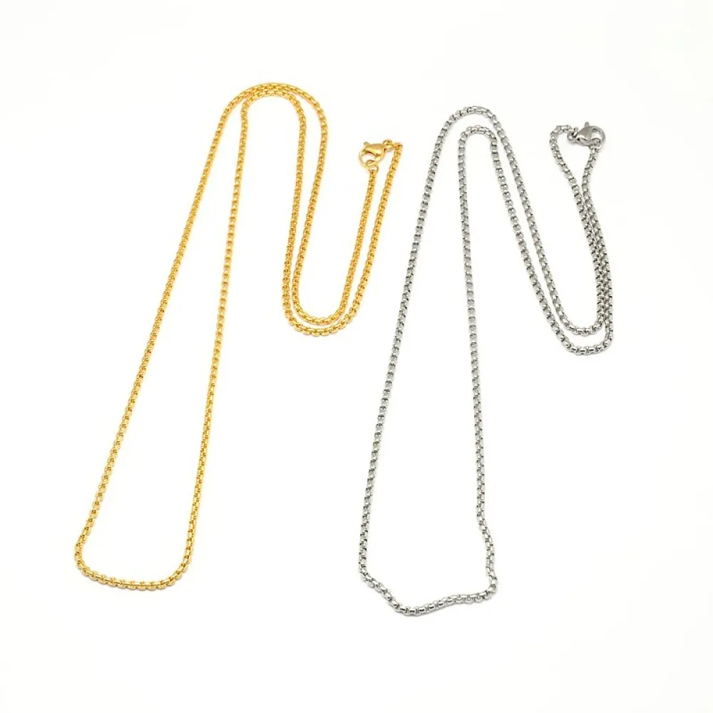 

10pcs 304 Stainless Steel Rope Chains with Lobster Claw Clasps for DIY Jewelry Making Pendant Necklace Bracelet 2x2x1.5mm