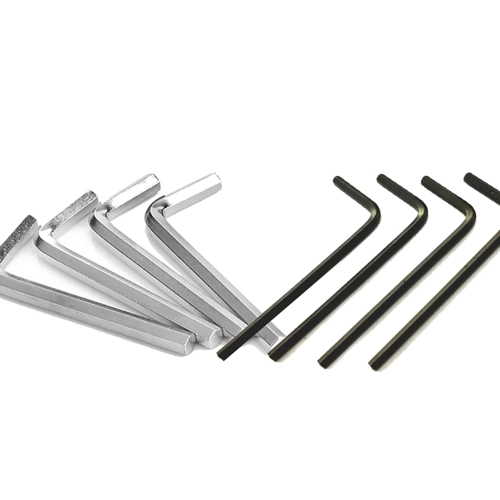 Clé hexagonale en forme de L, clé Allen, acier au carbone, figurine M2, 0.9mm, 1.5mm, 2mm, 2.5mm, 3mm, 4mm, 5mm, 6mm, 8mm, 1 pièce