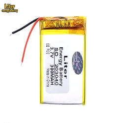 li po rechargeable battery 203040 300mah 3.7v 253040 ultra thin lithium polymer battery