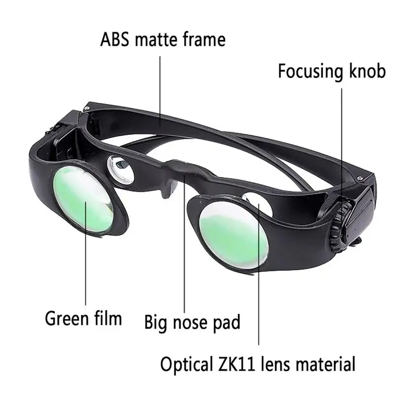 4 style 8 razy ABS zielona folia okulary zewnętrzne mocna lornetka teleskop profesjonalny Zoom wędkarstwo słabe oświetlenie Night Vision
