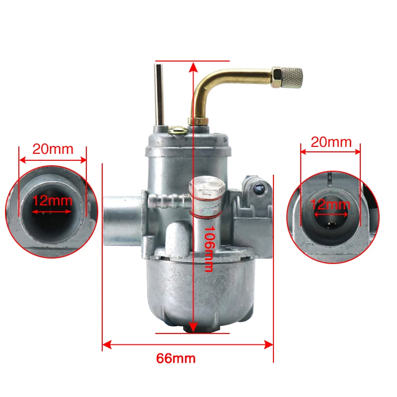 ZS MOTOS For BING Carburetor 12mm BING Moped Carburetor For BING SRE 1/12/297B-50 MANET PUCH CASAL ZUNDAPP For 50/60cc Moped