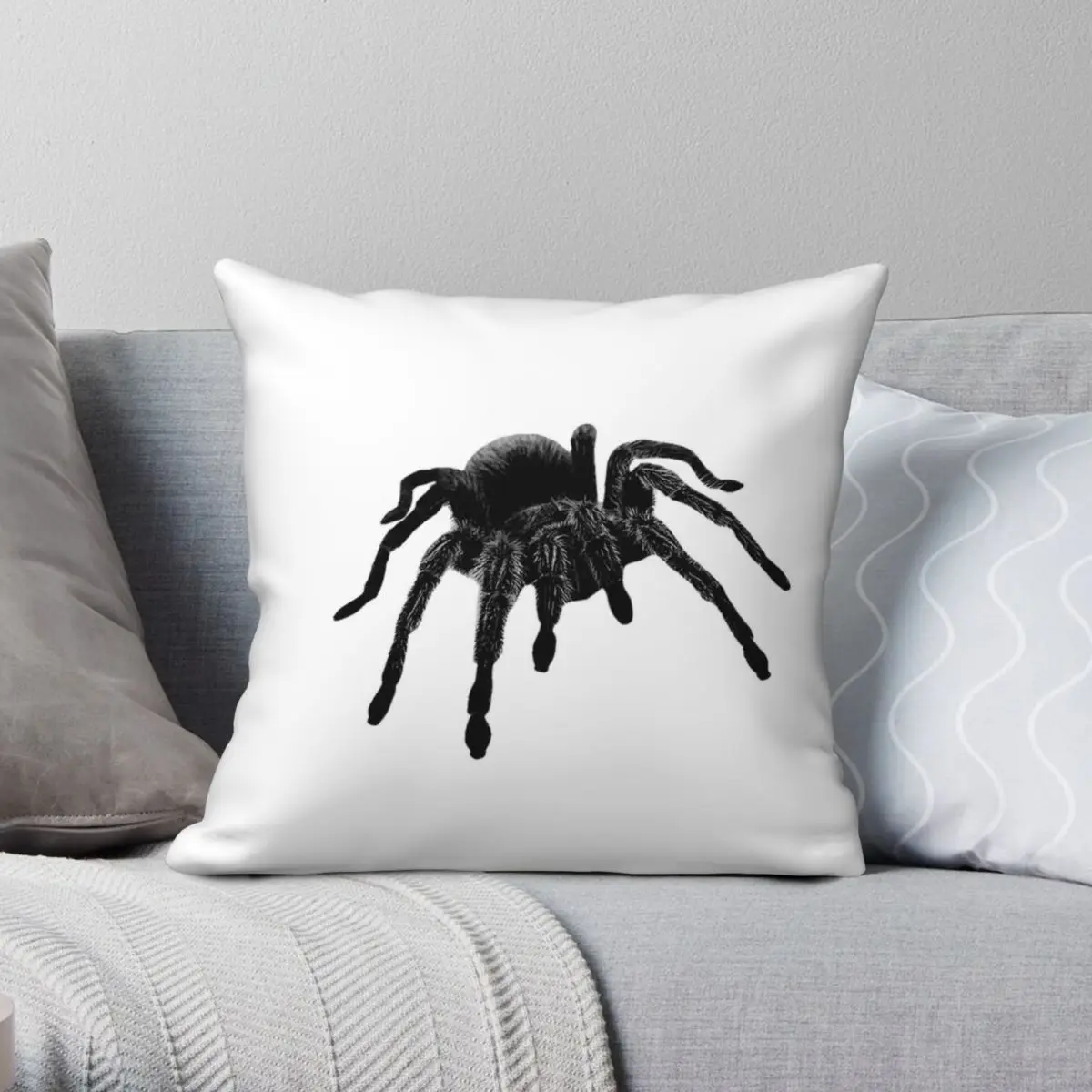 Tarantula Square Pillowcase Polyester Linen Velvet Creative Zip Decor Throw Pillow Case Sofa Seater Cushion Cover Wholesale