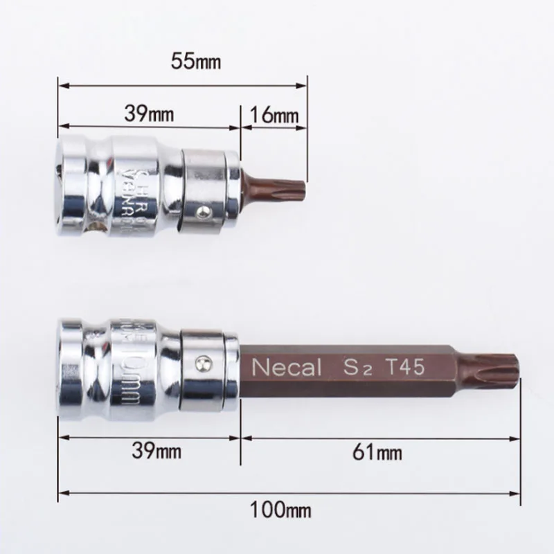 1Pcs Torx Screwdriver Bit S2 Steel 10mm Hex Shank Impact Screwdriver Bits T20/T25/T27/T30/T35/T40/T45/T50 /T55