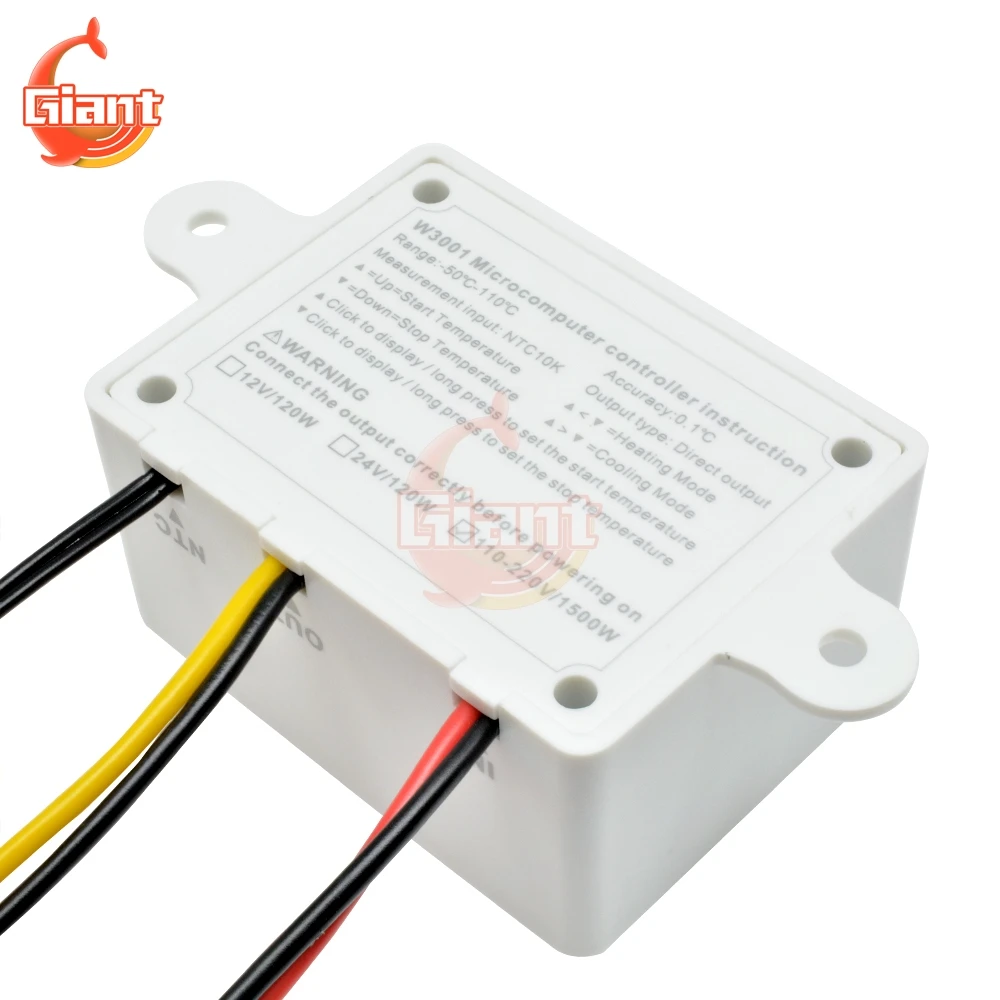 Temperature Controller  DC 24V 110V-220V 12V Digital LED Temperature Controller Thermometer Thermo Controller Switch Probe