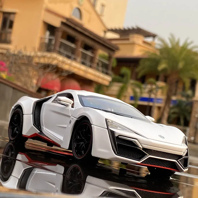 1:24 Lykan Hypersport Alloy Sports Car Model Diecast & Toy Vehicles Metal Racing Car Model Sound and Light Collection Kids Gifts