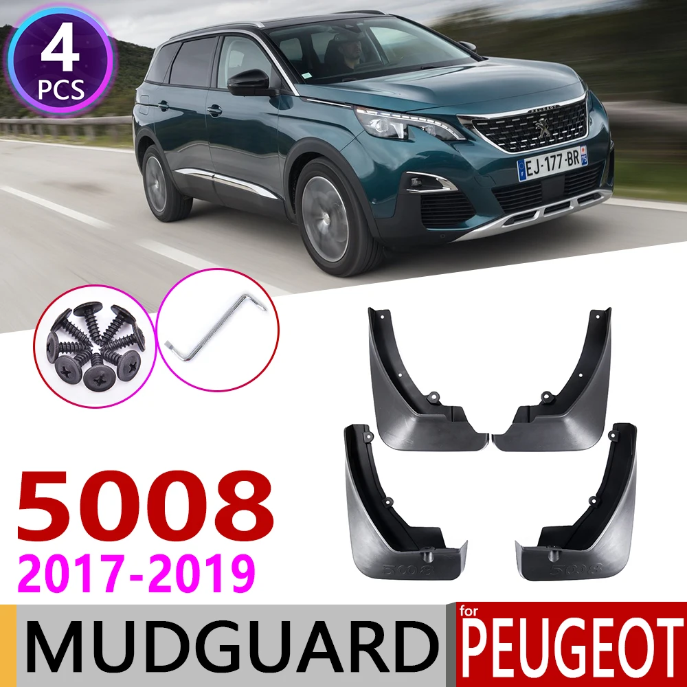 

4 шт. переднее заднее крыло автомобиля для peugeot 5008 2017 2018 2019 крыло брызговик щиток брызговиков аксессуары для брызговиков 2nd 2 Gen