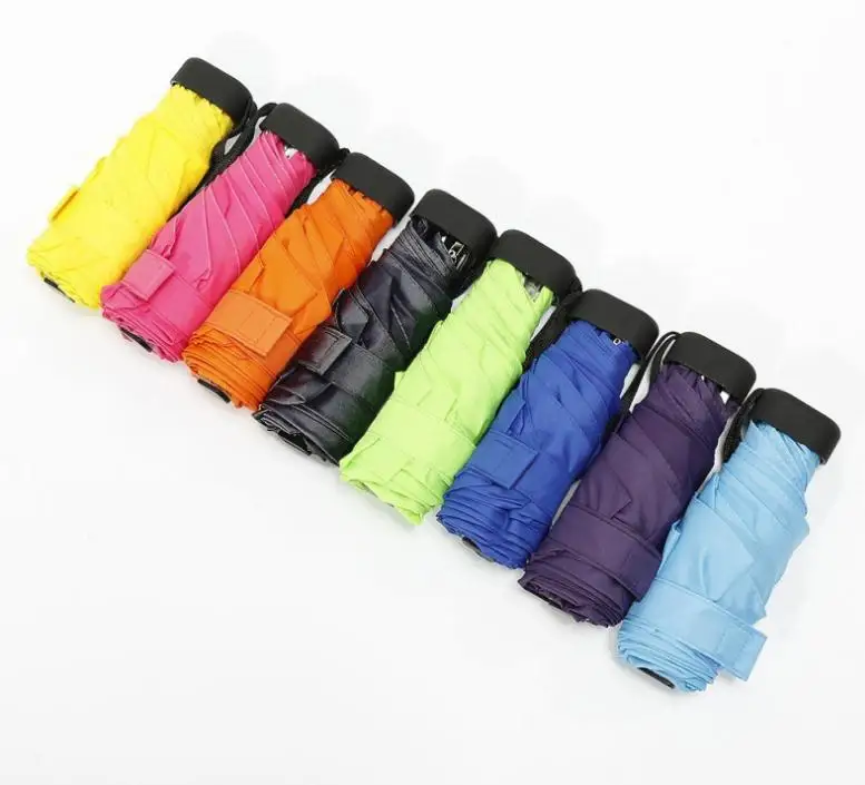 20pcs Mini Capsule Pocket Light Umbrella Windproof Folding Umbrellas Travel Compact Rain Umbrella Men Women Wholesale