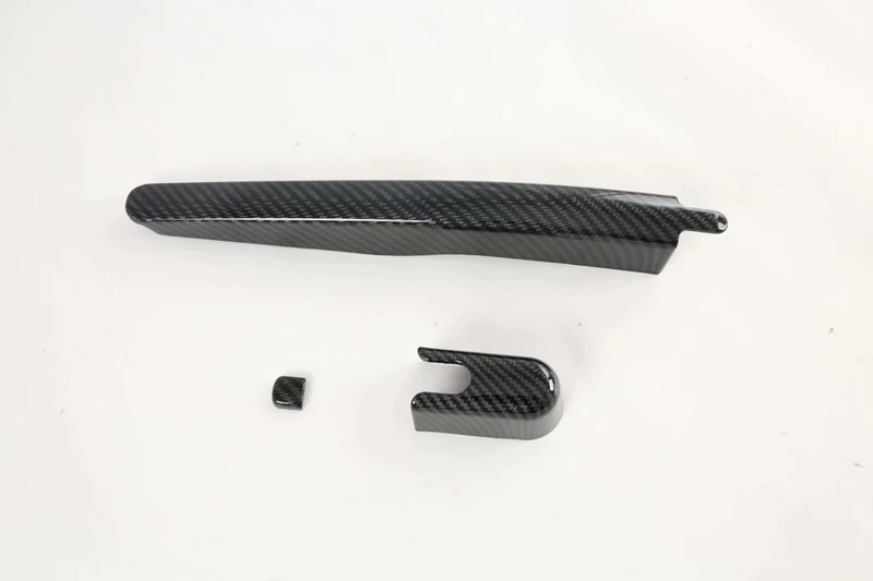 For Ford Explorer ST U625 2020 2021 Carbon Fiber Style Rear Window Wiper Arm Blade Cover Trim Overlay Nozzle Molding Garnish