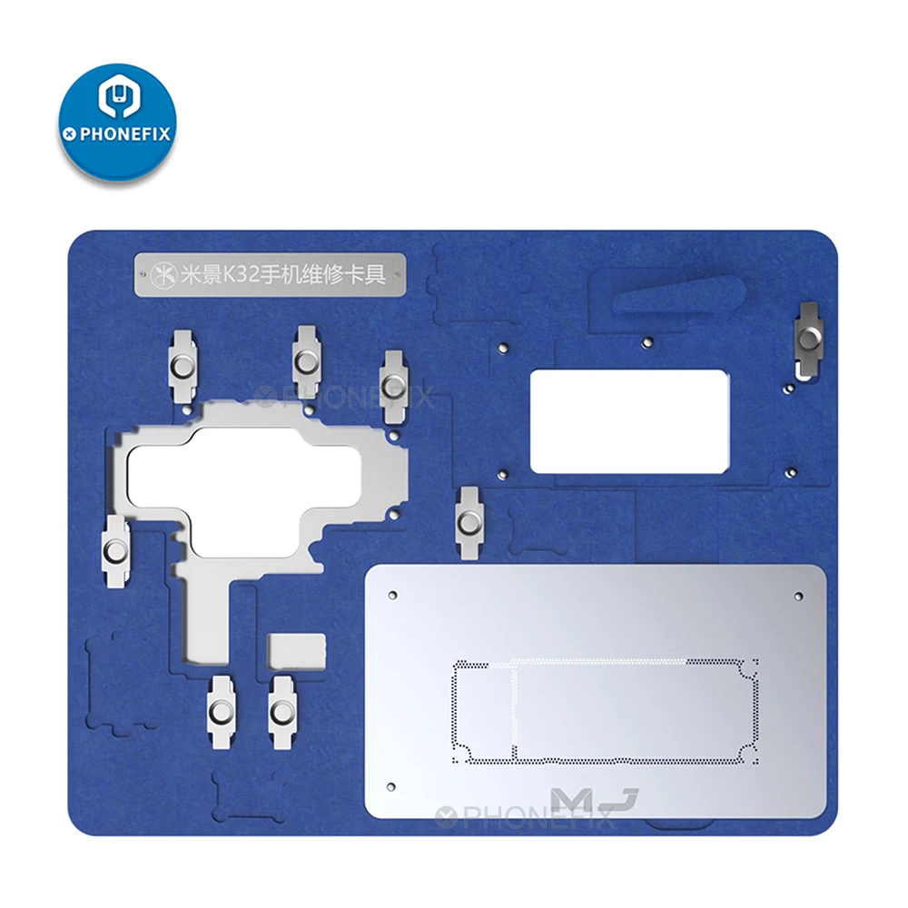 MJ K32 PCB لحام تركيبات قابل للتعديل المشبك الهاتف المحمول صيانة تركيبات آيفون 11/11Pro/11 بروماكس مجلس أداة إصلاح