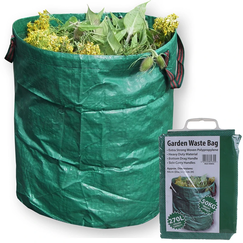 Garden Garbage Bag 500 litres Garden Bag For Green Waste Upright And Folded Self-Placing self-Standing Polypropylene Fabric (PP)