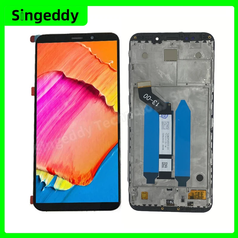 LCD Display with Frame for Xiaomi Redmi 5 Plus, Touch Screen Digitizer, Replacement Repair Spare Parts, 5.99 Inch