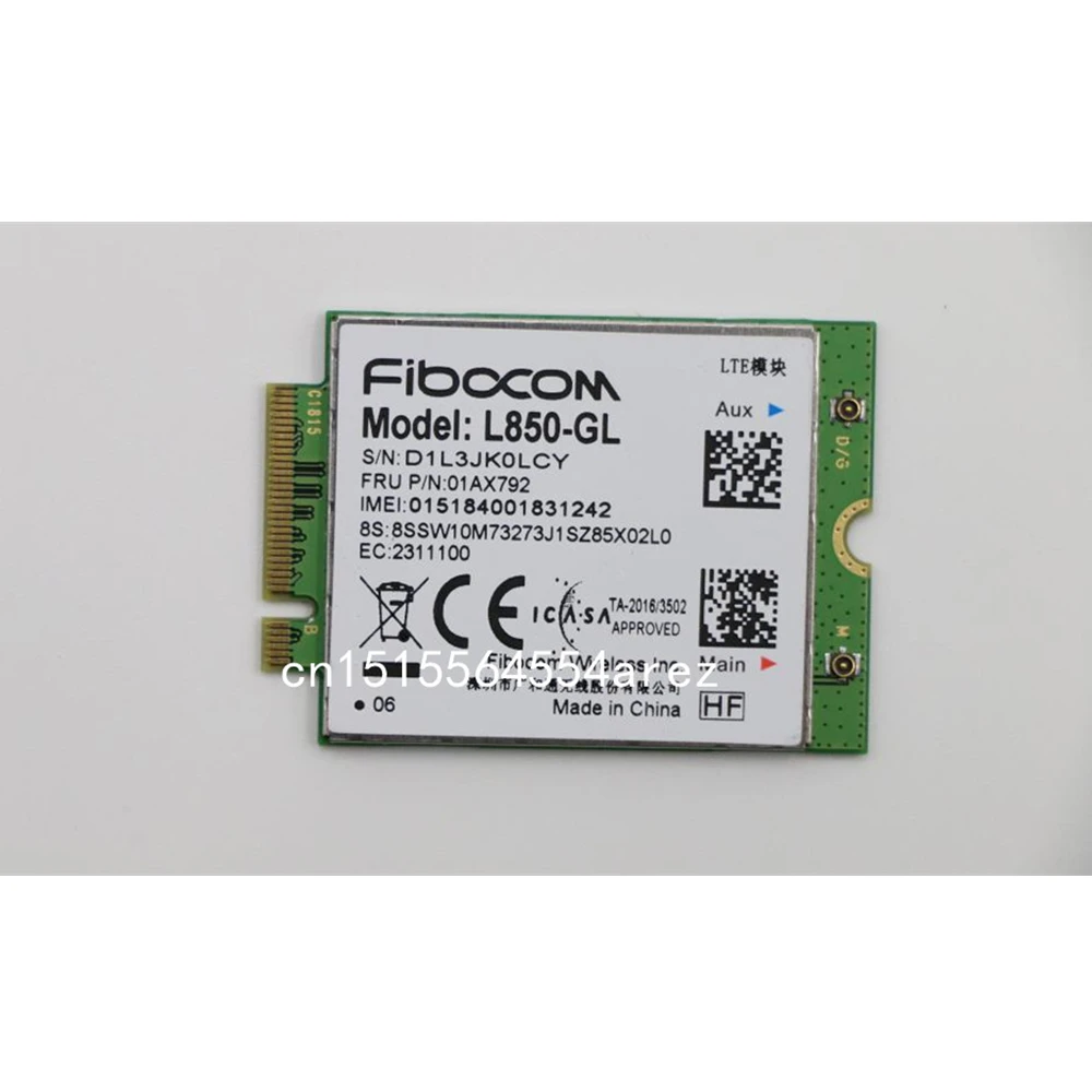 4G LTE Wireless Module Fibocom L850-GL M.2 Card For Lenovo Thinkpad P52s X380 Yoga L480 T590 P53s X395 X390 L490 L590 01AX792