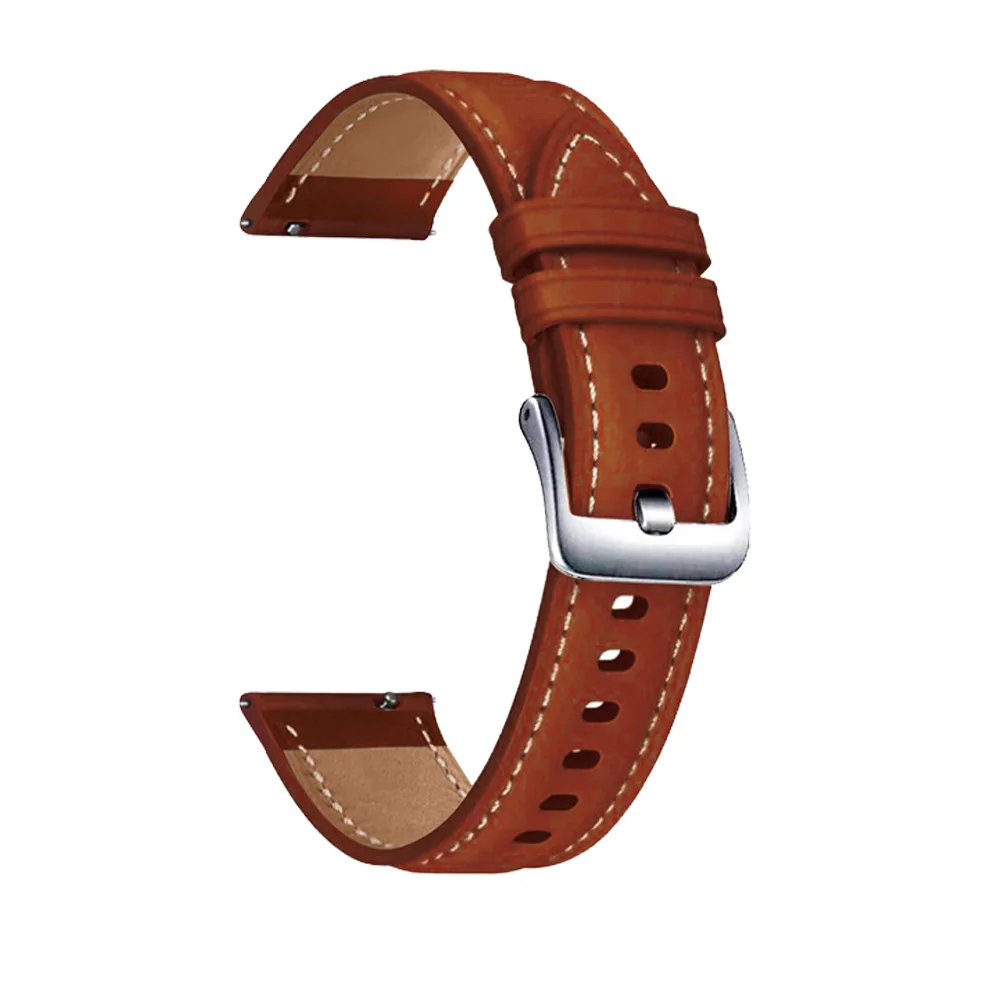 Ремешок кожаный для смарт-часов Galaxy Watch 4 Classic 46 42 мм, сменный Браслет для Samsung Galaxy Watch 4 44 40 мм