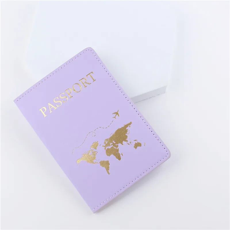 1PCS PU Leather Map Passport Cover Case Card Holder Fashion Wallet Lightweight Travel Accessories For Flight for Women or Men