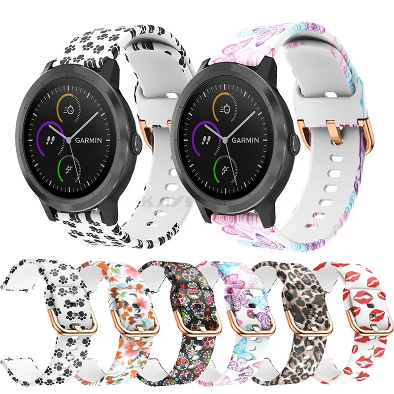 

Ремешок для часов 20 мм для Garmin Forerunner 245 245M 645/Vivoactive 3/Vivomove HR Music Venu Move, стильный браслет, браслет Correa