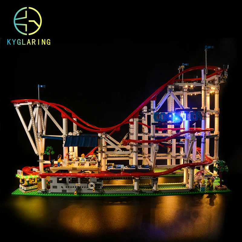 

Набор Kyglairng со светодиодный Ной подсветкой для конструктора LEGO 10261, модель конструктора «американские горки» (модель в комплект не входит)