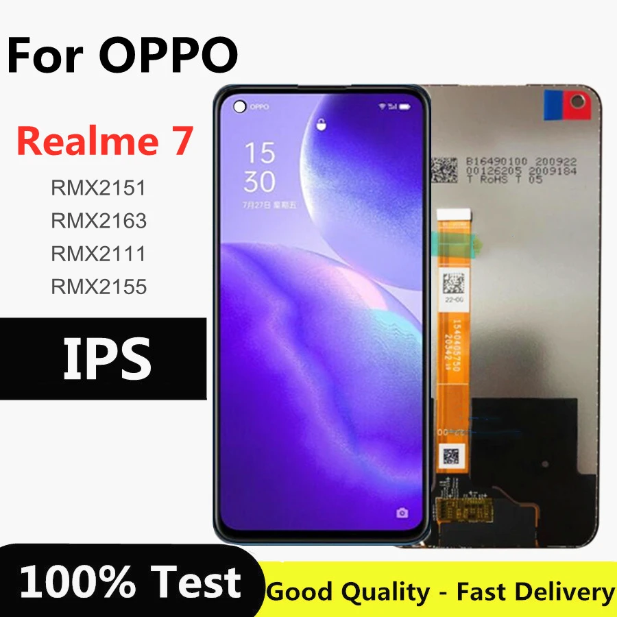 6.5 inch For Oppo Realme 7 LCD Display Touch Screen Digitizer Assembly for Realme 7 Realme7 LCD Display RMX2155 RMX2111