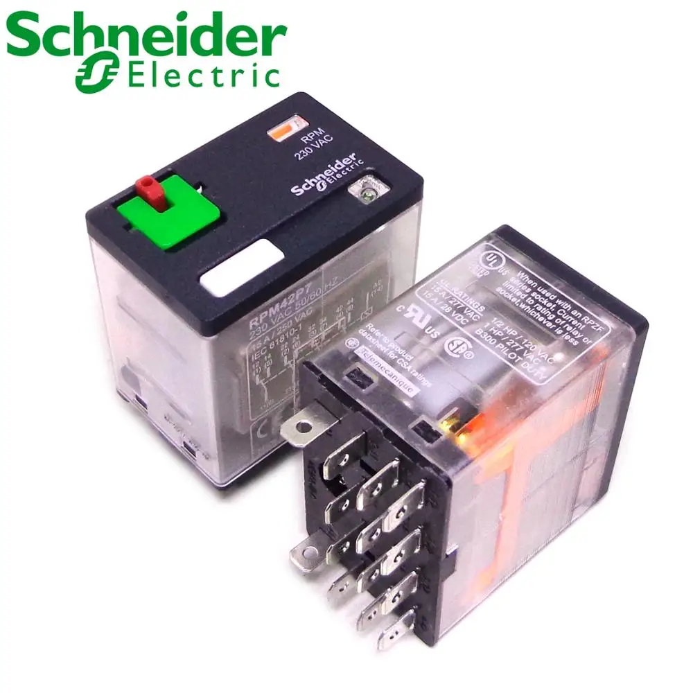 5PCS Schneider relay RPM42BD RPM42P7 RPZF4 4CO 15A RELAY+LTB+LED 24VDC 230VAC Brand new and original Schneider relay