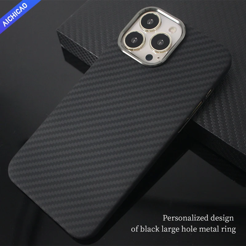 ACC-Carbon Fiber Phone Case For Iphone 12 13 14 Pro Max Case Lens Protection Ultra-Thin Carbon Fiber Phone For Iphone 12 13 14