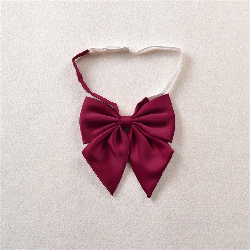 Papillon uniforme della scuola giapponese JK per ragazze Farfalla Tinta unita Scuola Abito da marinaio Accessori uniformi Papillon con fiori