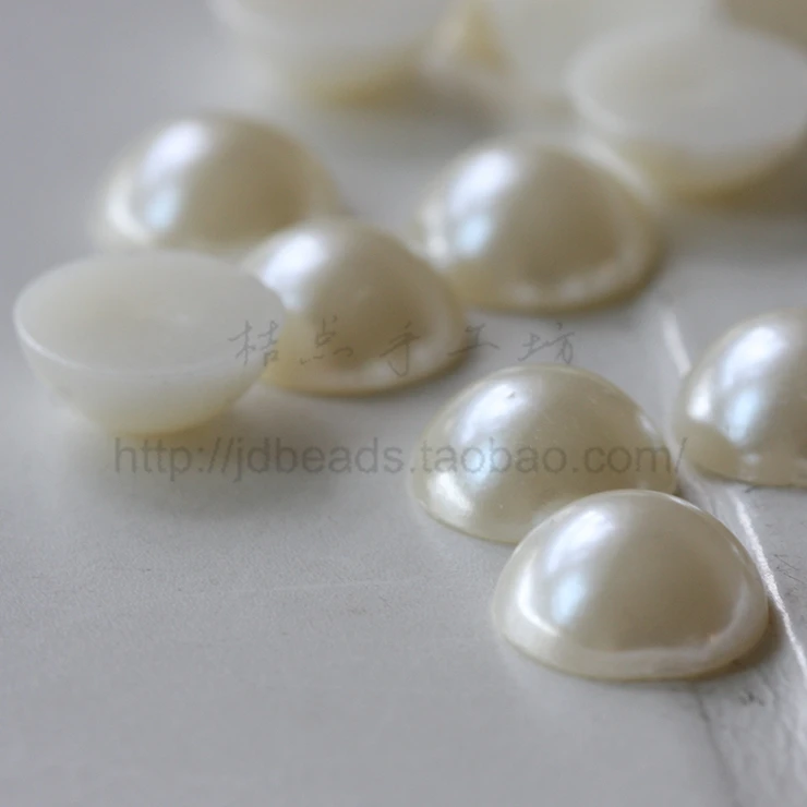 Craft Supply DIY ABS Pearl Half Round-Cabochons-Cab