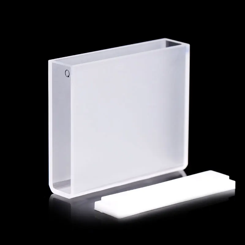 Quartz standard cuvette commonly used 50mm acid and alkali resistant high transmission powder melting process UV two-way light