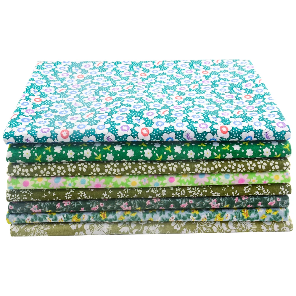 Booksew 30*30cm 8 PCS Pack Cotton Fabric Flower Printed Sewing Cloth Quilting Fabrics For DIY Handicrafts Accessories Patchwork