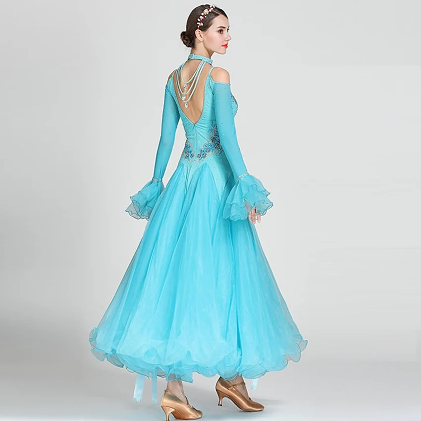 Ballroom Competition Dance Dresses Standard Performance Costumes High Grade Evening Party Clothing Tango Waltz Outfits 10 Colors