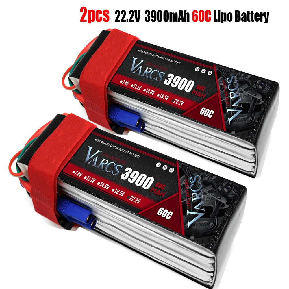 

2PCS VARCS Lipo Batteries 2S 7.4V 11.1V 14.8V 22.2V 3900mAh 60C/120C for RC Car Off-Road Buggy Truck Boats salash Drone Parts