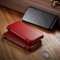 Genuine Leather Flip Cover Case for Apple iPhone 17 Air 11 13 14 Plus 15 16 Pro Max 12 Mini 7 8 SE 2022 2020 17E Luxury Fundas