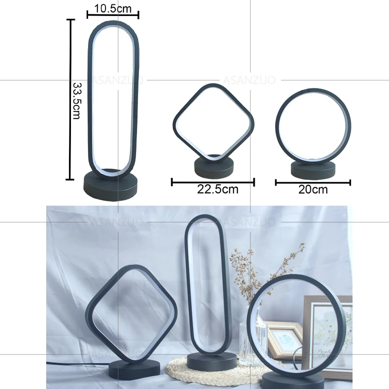 Imagem -06 - Moderno Conduziu a Lâmpada de Mesa Quarto Lâmpada Cabeceira Leitura Luz Estudo Olho Proteger ue Eua au uk Plug Dimable 110v 220v