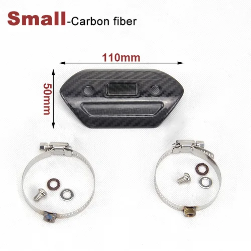 Imagen 2 del producto Protector de silenciador de Escape de motocicleta de fibra de carbono, cubierta de protección térmica de Escape, Protector antiescaldado para SC, AR, Mivv, Akrapo