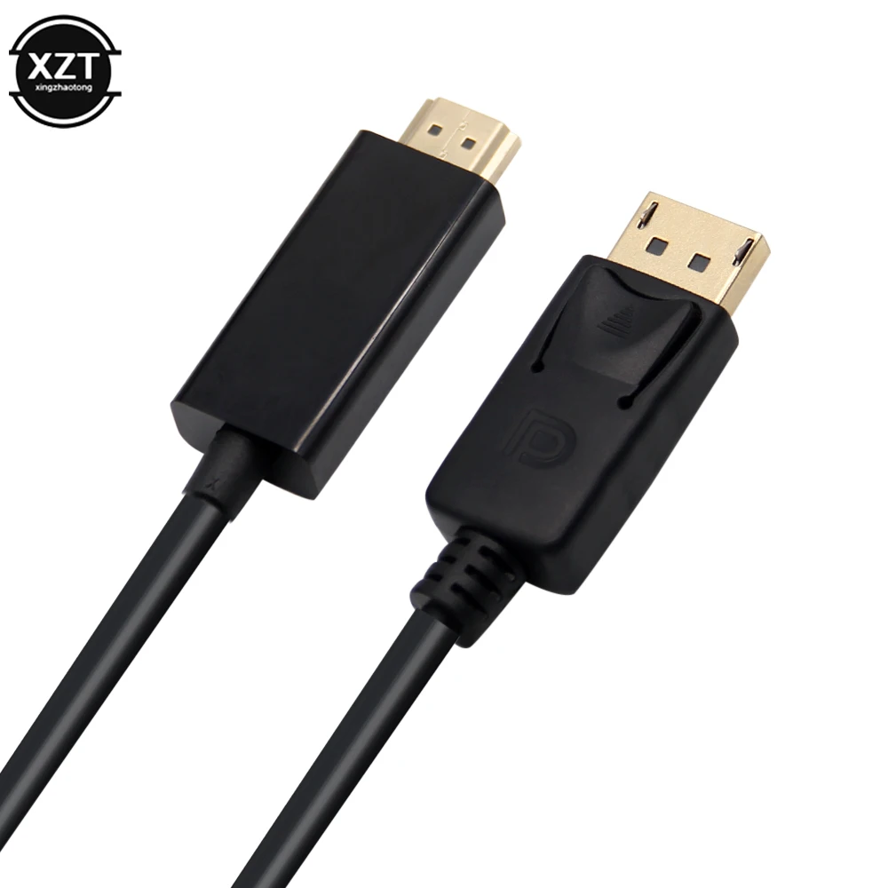 3m/1.8m DP to HDMI-compatible Cable Adapter Male to Male for HP/DELL Lenovo Laptop PC Display Port to 4K 30Hz / 1080P HDTV