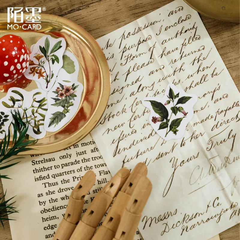 46 قطعة/الحزمة معهد البحوث النباتية ملصقات اشي الزخرفية سكرابوكينغ عصا التسمية مذكرات القرطاسية ألبوم ملصقات #4