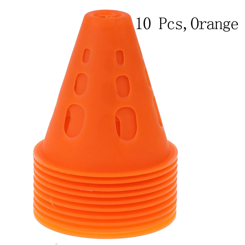 Soccer Trainning Cone 10pcs Stadium Marking Agility Training Marker Free Slalom Skate Pile Cup Football Training Equipment