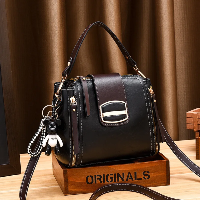 2021 Women Handbags Color Woman Shoulder Messenger Vintage PU Leather Ladies Daily Casual Crossbody Bags Purses and Handbags