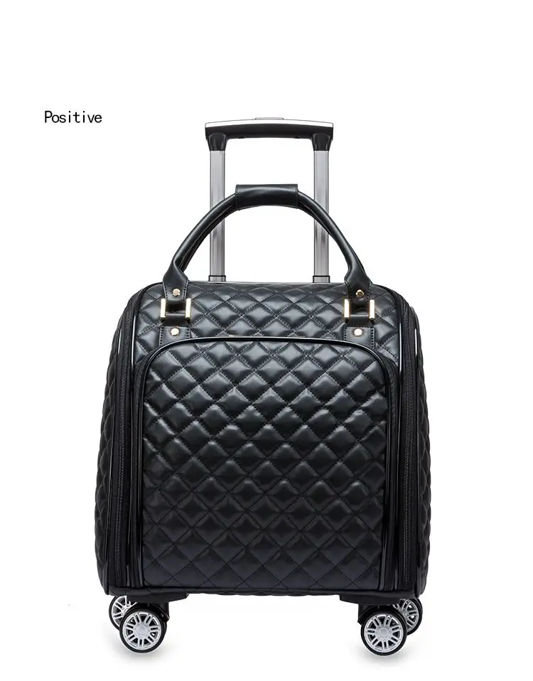 18 Inch women carry on hand luggage bag Rolling Suitcase Rolling luggage bag women travel Trolley Bags wheels wheeled suitcase