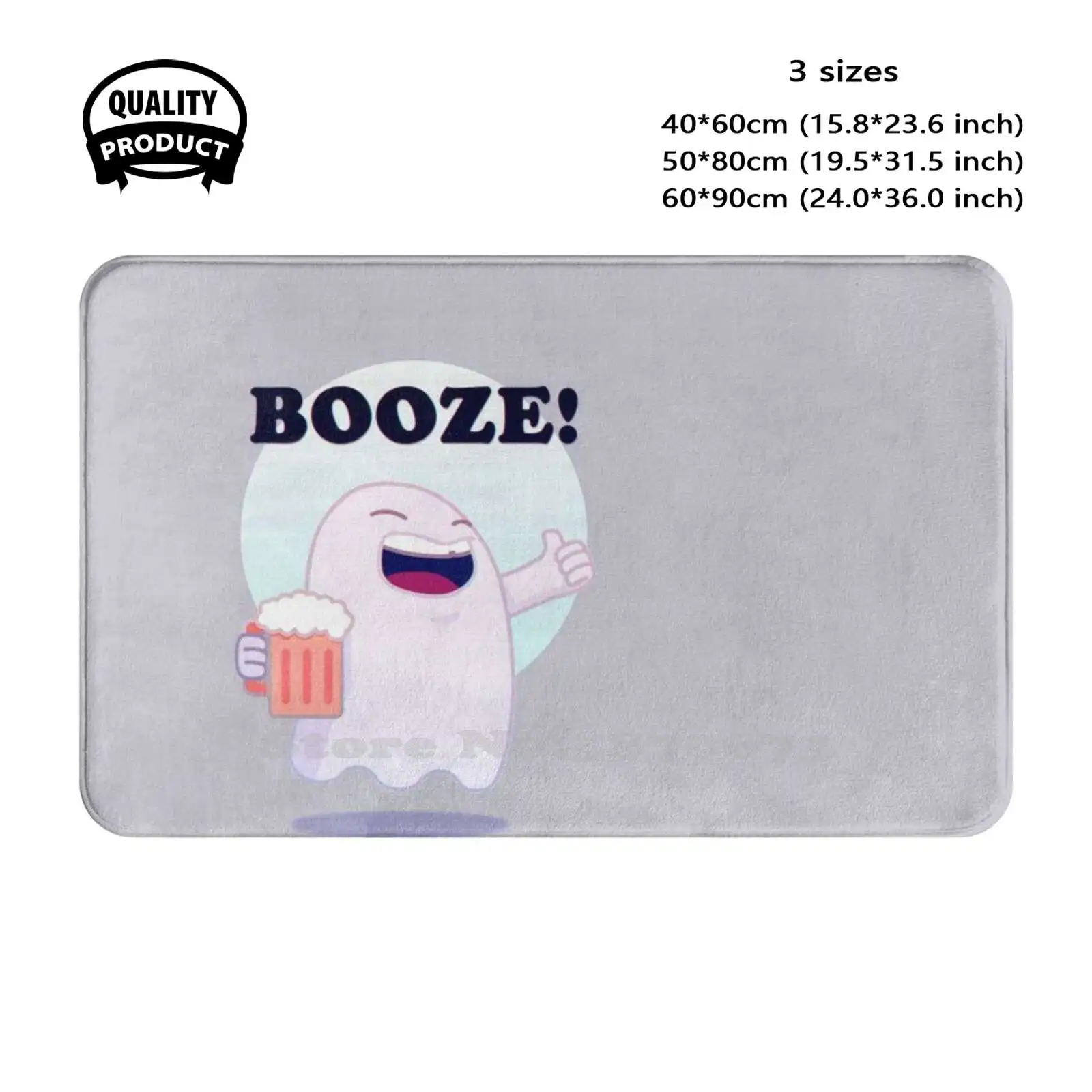 Booze! Soft Cushion Home Carpet Door Mat Car Rug Boos Beer Spirits Animal Once Upon A Time Partying Crunk Halloween Shots