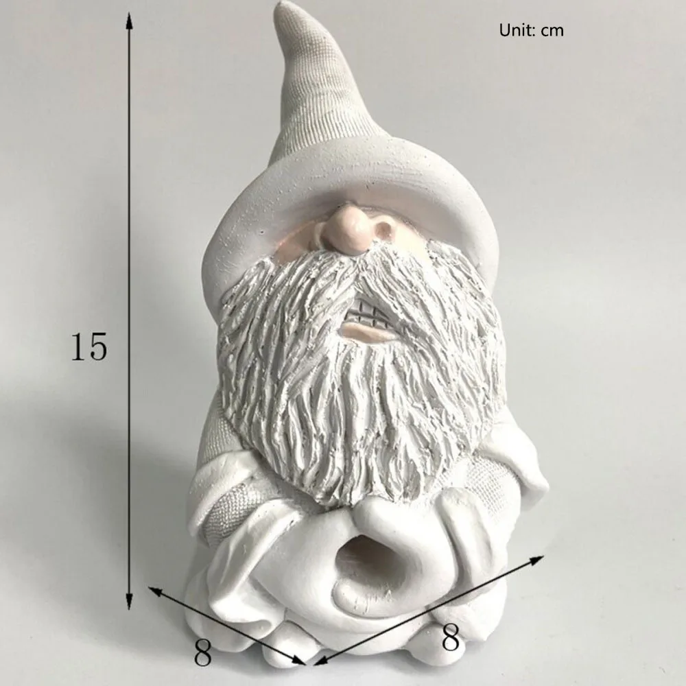 Outdoor garden white clothes dwarf resin pendulum dwarf garden resin crafts ornaments