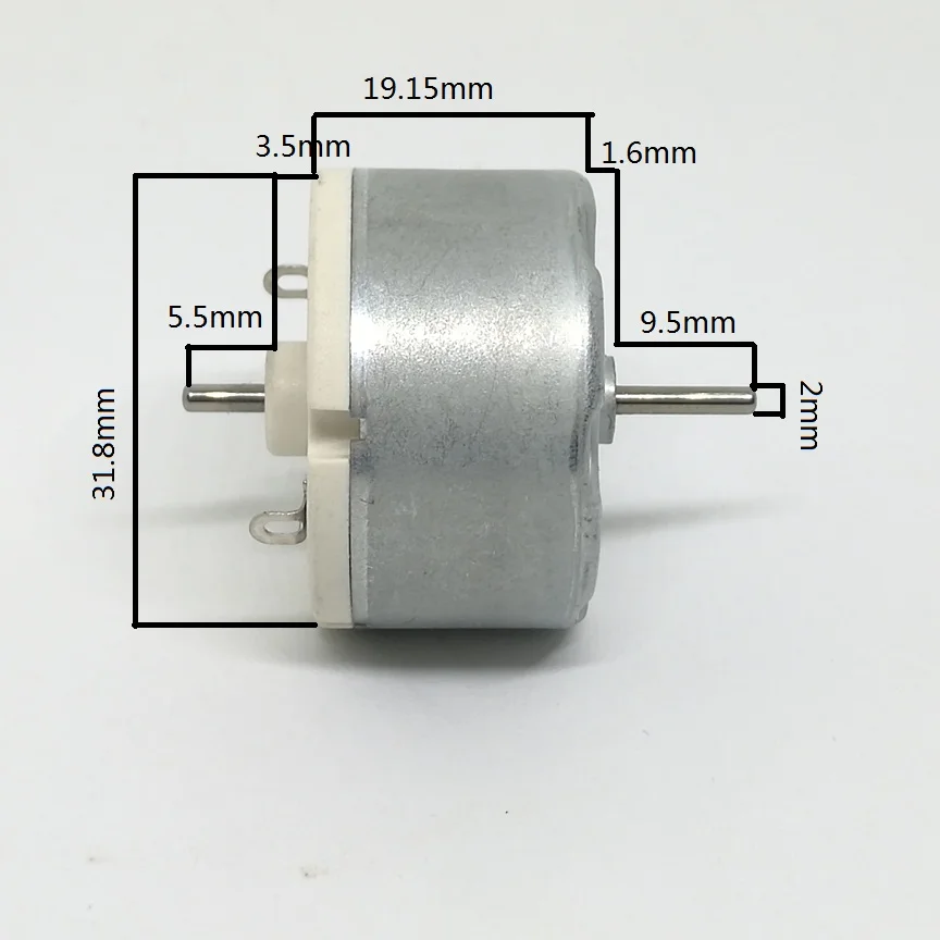 1PCS  RK-500TB-13480 Brand New Double Output Shaft  Micro DC Motor RK-500TB Precious-metal Brush 14.4VDC 8000RPM 500