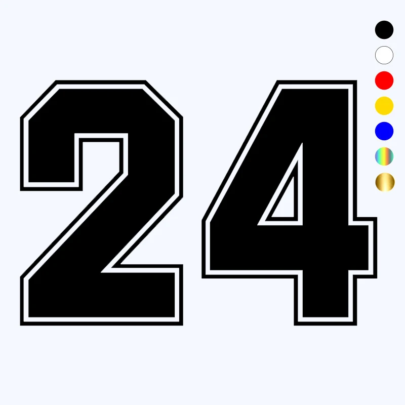 

CK3233# наклейки на авто цифры 24 водонепроницаемые наклейки на машину наклейка для авто автонаклейка стикер этикеты винила наклейки стайлинга автомобилей