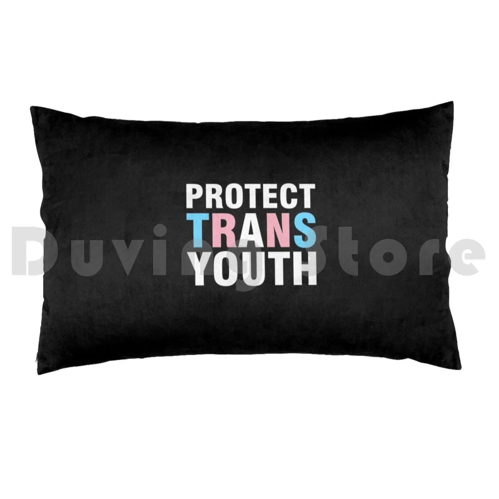 Protect Trans Youth Pillow Case Printed 35x50 Rights Pride Resist Gender Fluid Protect Trans Kids Defend