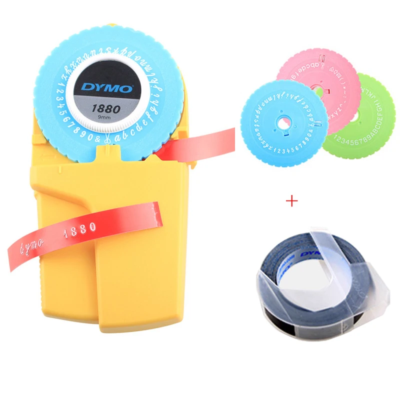 3D DIY Manual Label Maker 9mm For Dymo 1880 Embossing Plastic PVC Label Manual Label Printer Typewritter